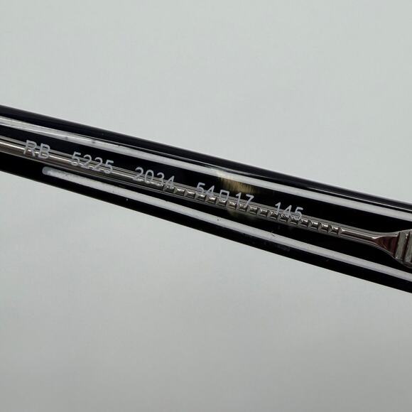 Ray Ban RB 5225 2034 Black on Transparent Rectangle Eyeglasses Frames 54-17-145 main image 6